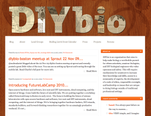 diybio logo cut out of old science diagrams & engravings