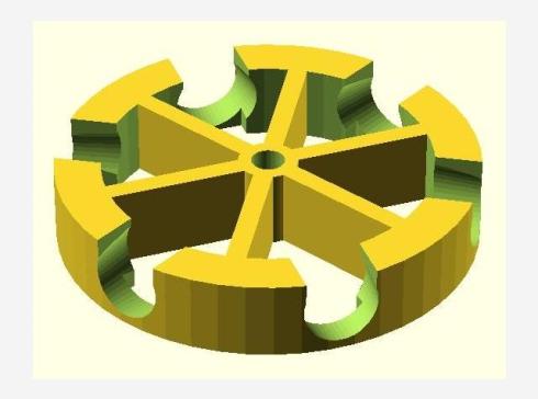 Dremelfuge Classic OpenSCAD solid model rendering Dremelfuge Classic OpenSCAD solid model rendering